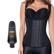 2022 Black Latex Waist Trainer Vest 3Hooks + Hot Cream 120 g Combo