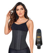 2023 Waist Trainer 3 Hooks Black + Hot Cream