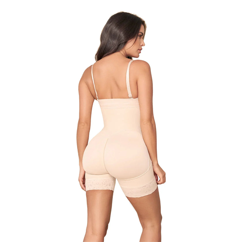 faja for backless dress MANIFIQUE 2 Packs Low Back Mid Thigh Bodysuit Shapewear for Women Tummy Control Butt Lifter Backless Faja Body Shaper