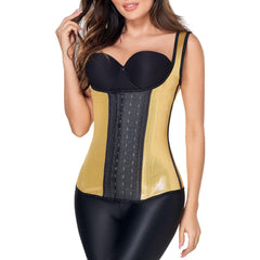 Metallic Latex Vest Waist Trainer 3 Hooks for Women