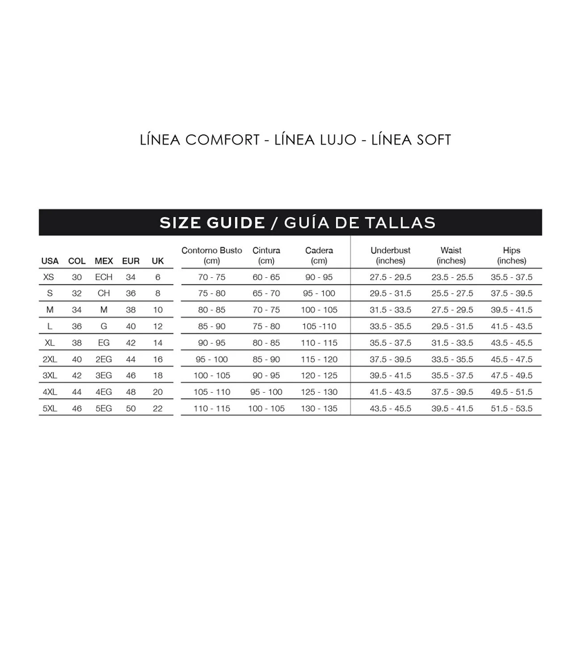 Strapless Faja Shapewear Knee-Length Comfort Luna for Women