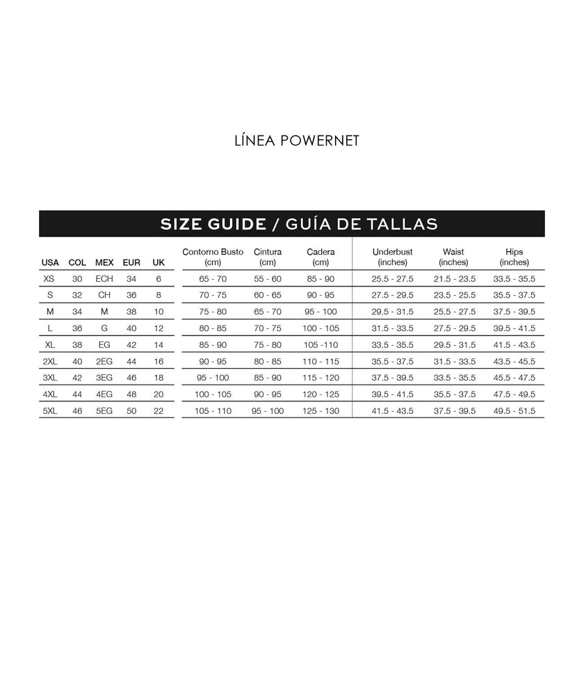 Strapless Faja Shapewear Zipper Powernet Titi for Women