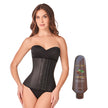 2021 Waist Trainer 3 Hooks Black + Caffeine Cream